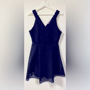 FOREVER 21 Black Skater/Fit and Flare Lace type Party dress - Size US L